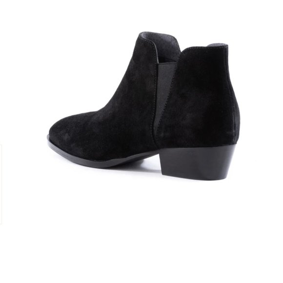 Black Genuine Suede Twin Gore Chelsea Ankle Boots - Picture 4 of 4